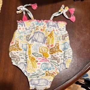Mud Pie Animal Print Baby Romper